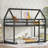 ModNest House-Shaped Rubber Wood Bunk Bed with Ladder and Guardrails-115684274