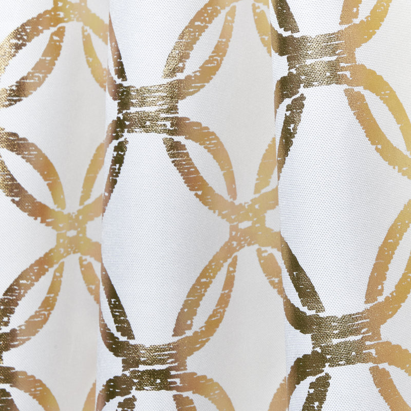 Room Darkening Curtain Pair, Winter/Gold, 54" W x 96" L