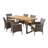 Wadsworth 6 - Person Acacia Wicker Patio Dining Set with Rectangular Table , Cushions Included