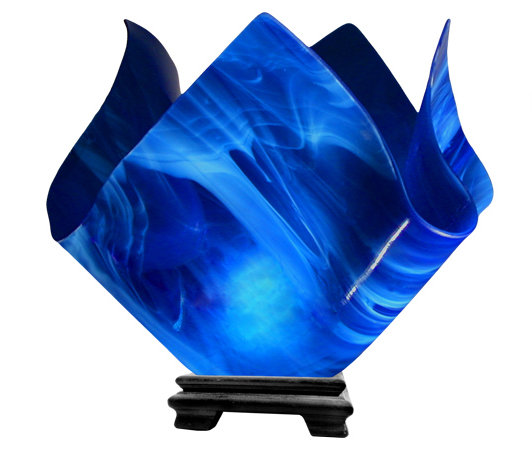 Lampe torchère noire 11,25 po Dale, Bleu de cobalt
