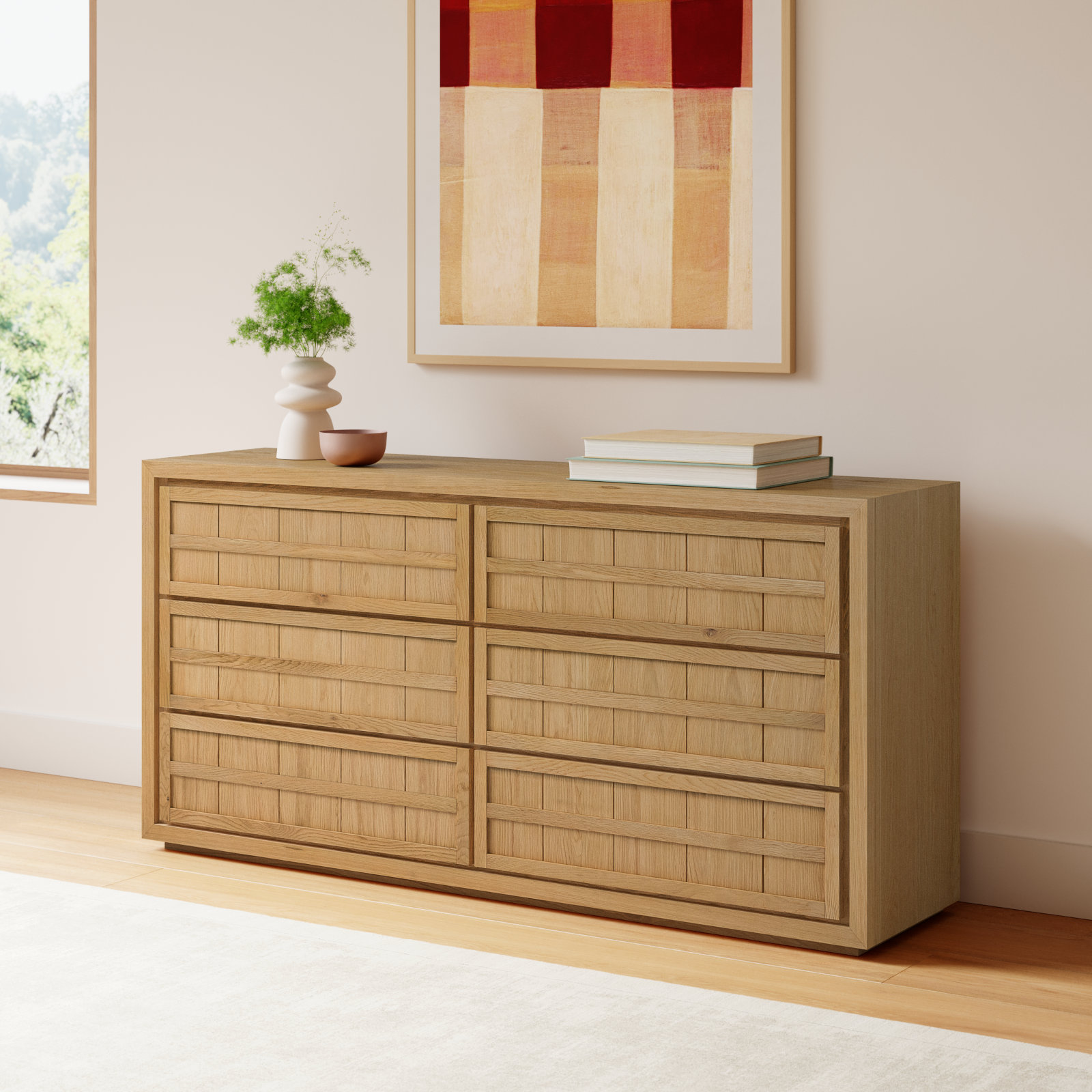 Scotty 6 - Drawer Double Dresser, Natural
