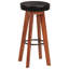 Tabouret de bar Tabouret de bar à hauteur de comptoir pour pub en cuir massif et bois massif