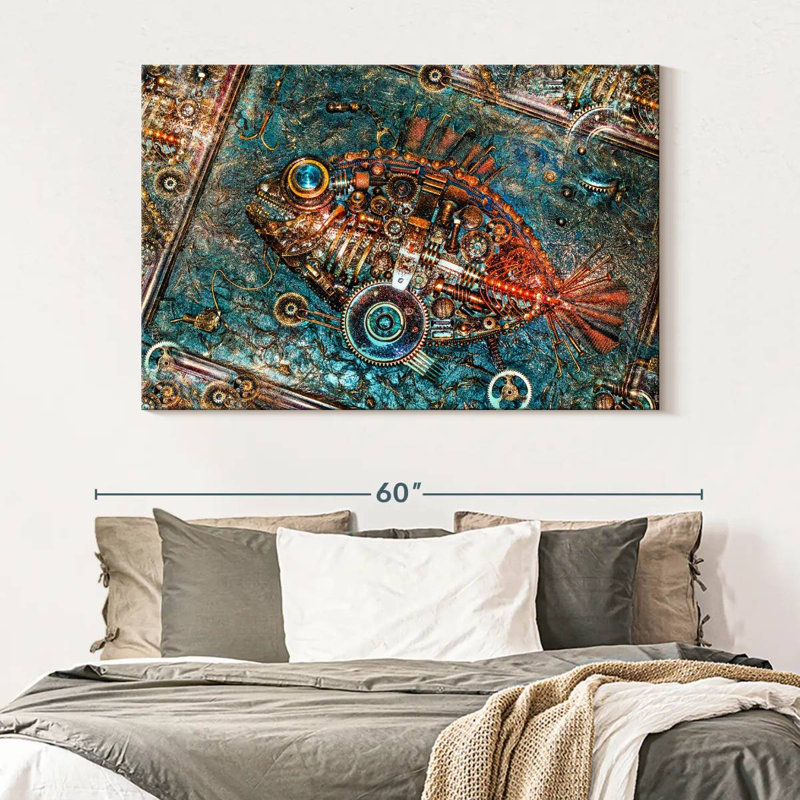 Brampt Steampunk Fish, 34" H x 51" W