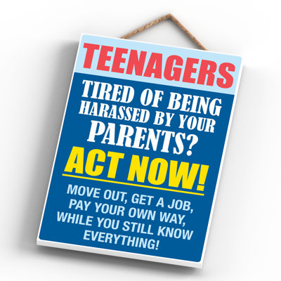 Tired Teenagers - Print on MDF