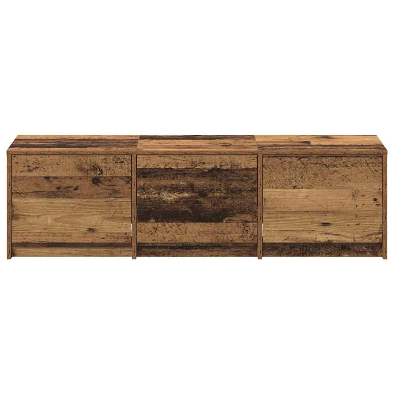 Unfinished TV Stand, 40cm H x 140cm L x 34cm W, Old Wood