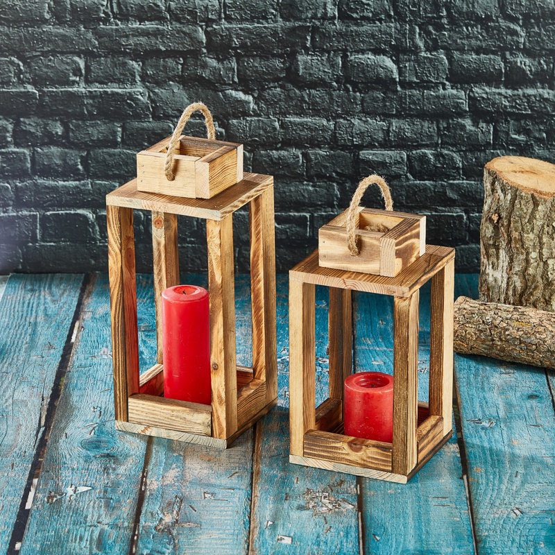 Wood Tabletop Candlestick