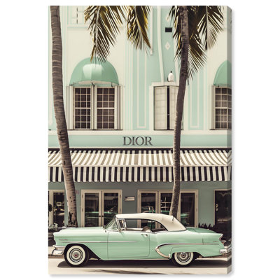 Art Remedy Retro Travel Photos Canvas   Vintage Mint Green Cruise