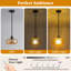 Luminaire suspendu 10,8 po en verre nervuré en forme de citrouille pour îlot de cuisine 10,8 po-1923633788