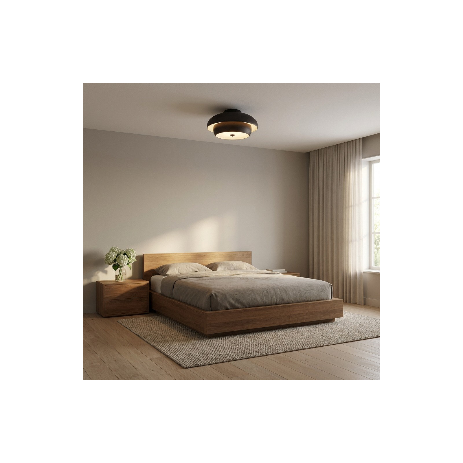 Solene 18 Flush Mount, Aged Irn