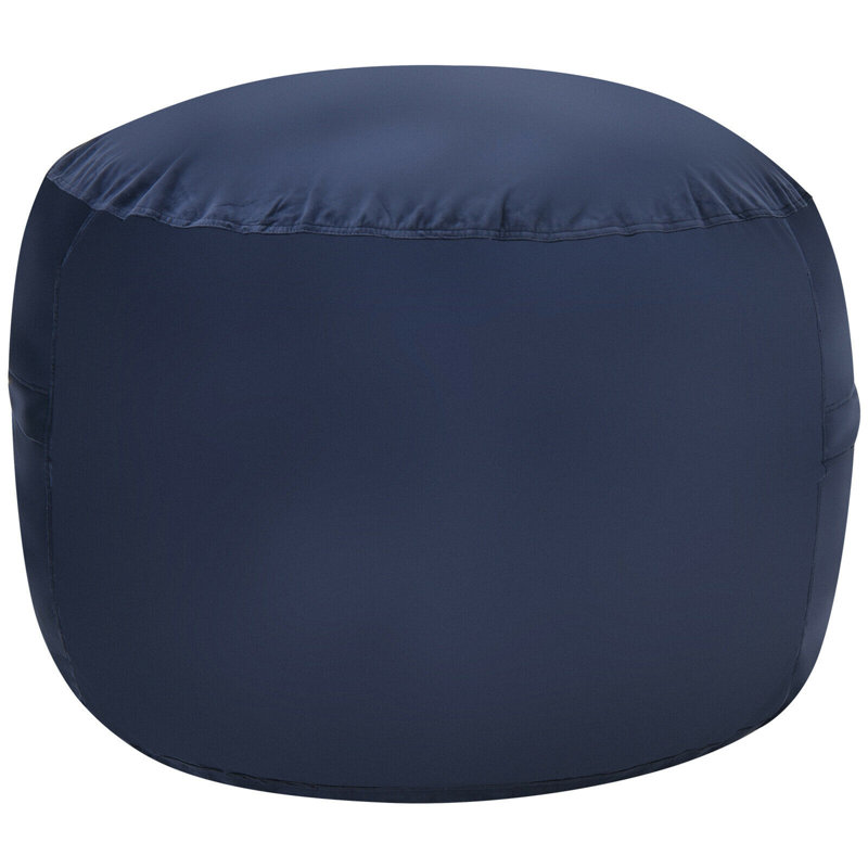 Fauteuil à billes et méridienne standard en microfibre, Microfibre bleu marine