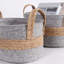 Woven Storage Baskets With Handles Set Of 4 Decorative Bins