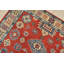 Tapis unique en laine noué à la main de style Kazak rouge de 5 pi 2 po x 6 pi 7 po