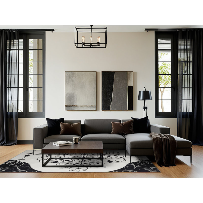 Tapis de fougère voilé, Rectangle 4pi x 6 pi