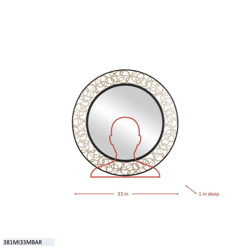 Metal Round Wall Mirror