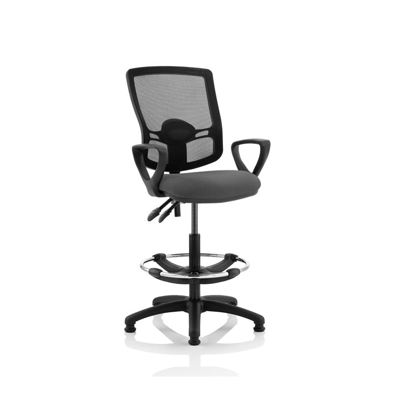 Eclipse Drafting Chair, Charcoal