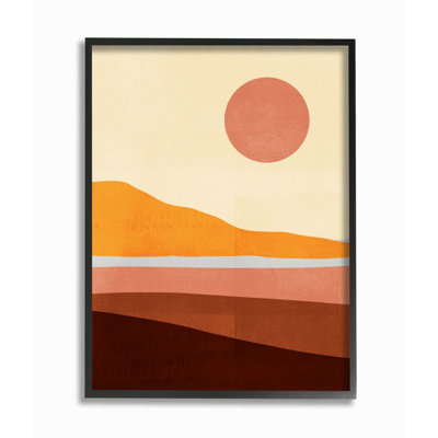 «Abstract Beach Landscape Bold Sun Color Block» par Victoria Borges - impression d'art graphique