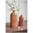 6.7" x 3.7" x 14.4" Red Ceramic Accent Vase with Floral Pattern