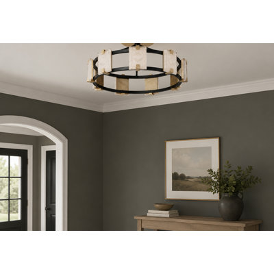 Dinah Glass LED Semi Flush Mount