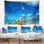 Tapisserie de plage de sable blanc deadwood sur pied-28509730