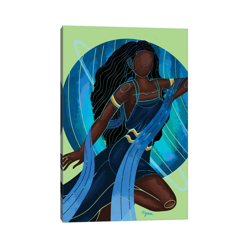 «Aquarius» par Nydia, impression sur toile tendue, H 26 po x l 18 po x 1,5 po