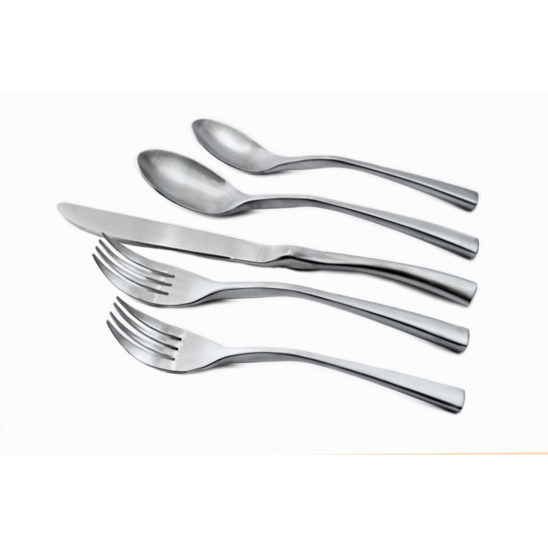 Ensemble de couverts 20 pièces Curve, service pour 4, Mat