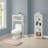 Lund Wooden Bath Set With 1 Over The Toilet Bathroom Shelf And 1 Tall Bath Storage Shelf
