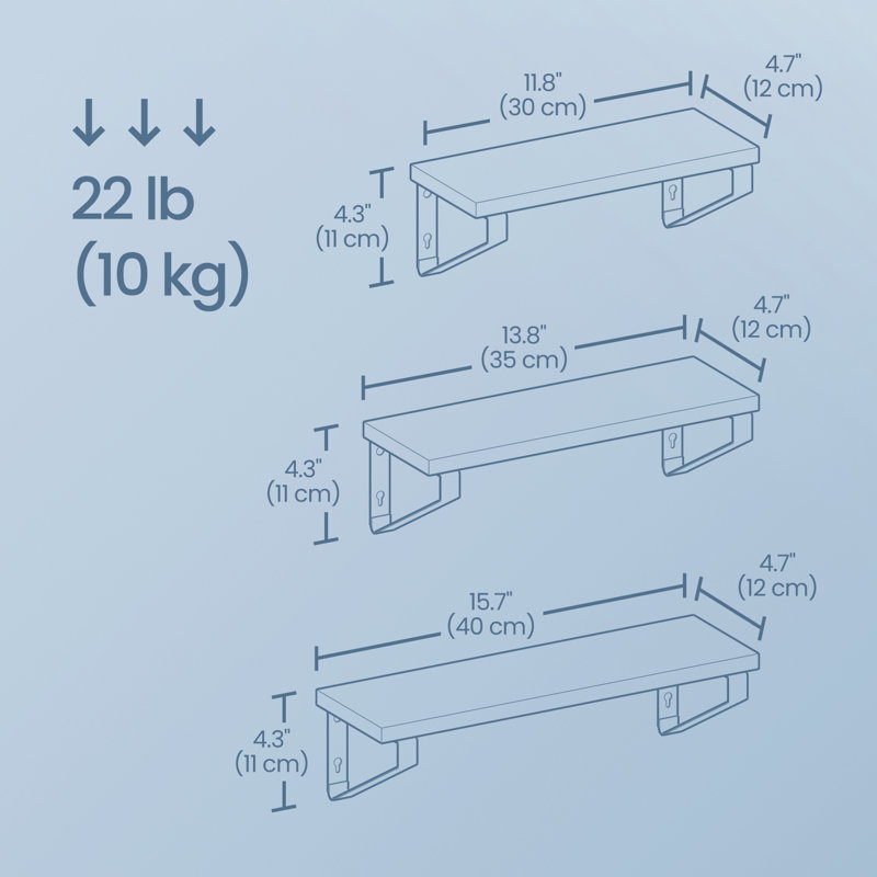 3 Piece Floating Shelf