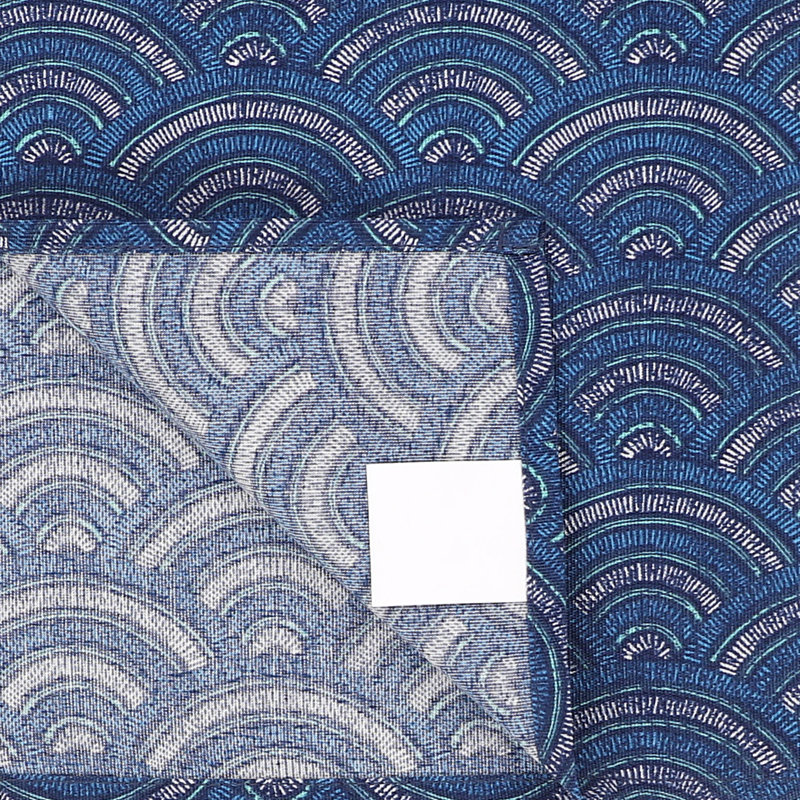 Serviette carrée en polyester, 12, Rose / Bleu