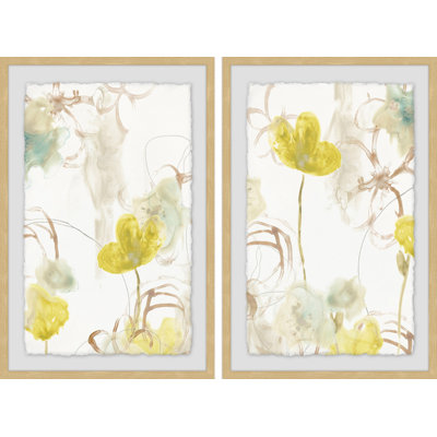 " Summer Flower Diptych " 2 - Pieces
