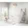 59 Inch Bathtub in Glossy White with Trim