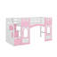 Twin Size Loft Bed With Window And Storage Staircase-1327474283