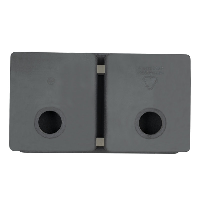 33 in. x 19 in. Quartz Undermount 50/50 Double Bowl Kitchen Sink, Gray
