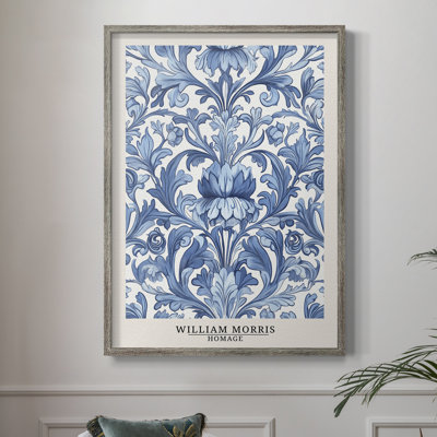 WM MORRIS Series DLXI Framed Print - Solid Wood