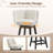 360°Bar Counter Stool with Solid Wood Frame-534398503