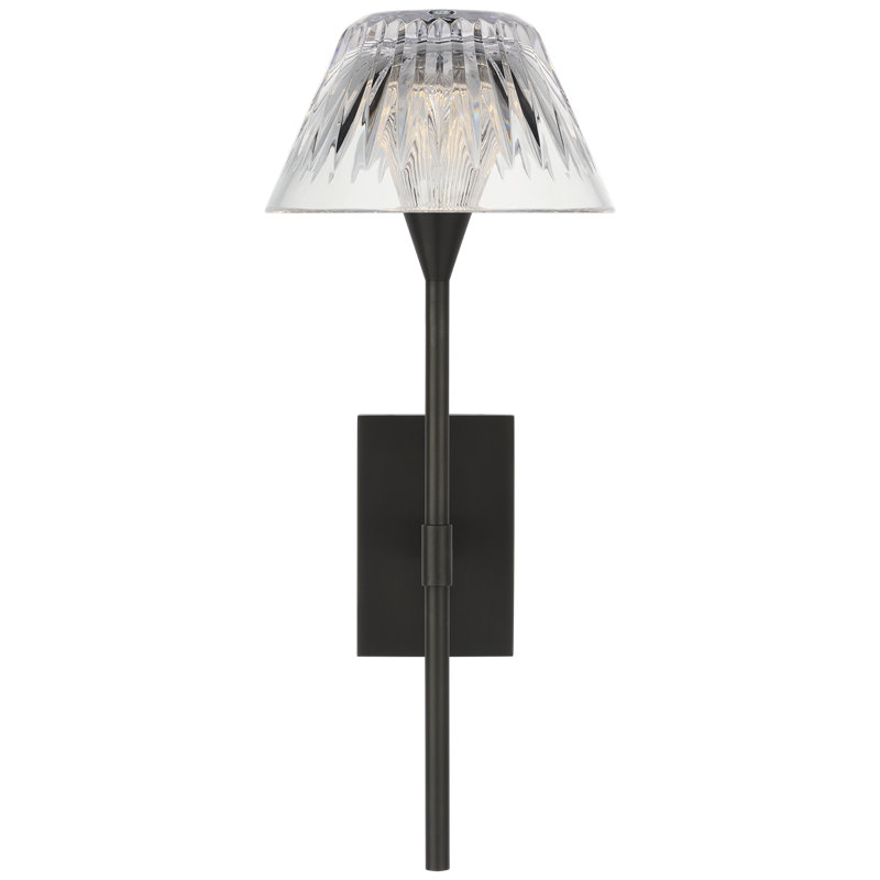 Waterford Blaze Sconce with Clear Crystal, Bronze, 13.75" H x 5.75" W x 7.75" D