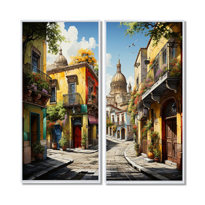 «Mexico Fiesta City II», art mural jaune