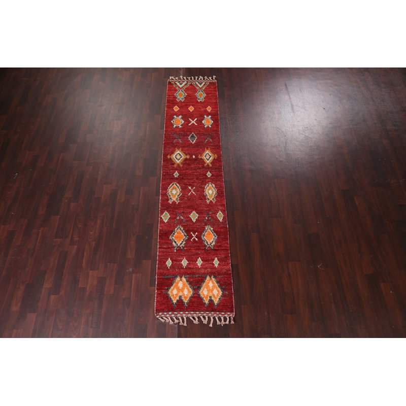 Tapis de couloir tribal marocain noué à la main 2 x 11