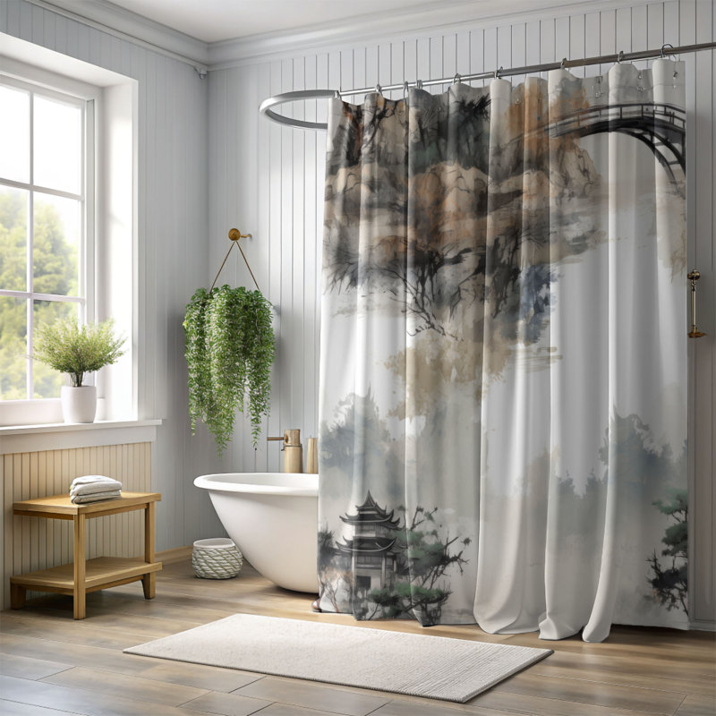 Old Bushes - Rideau de douche Premium, H 74 po x l 71 po