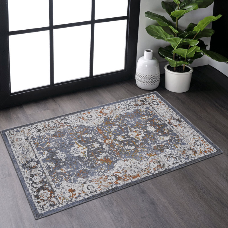 Tapis multicolore sans perte de fibres avec envers en coton sans latex