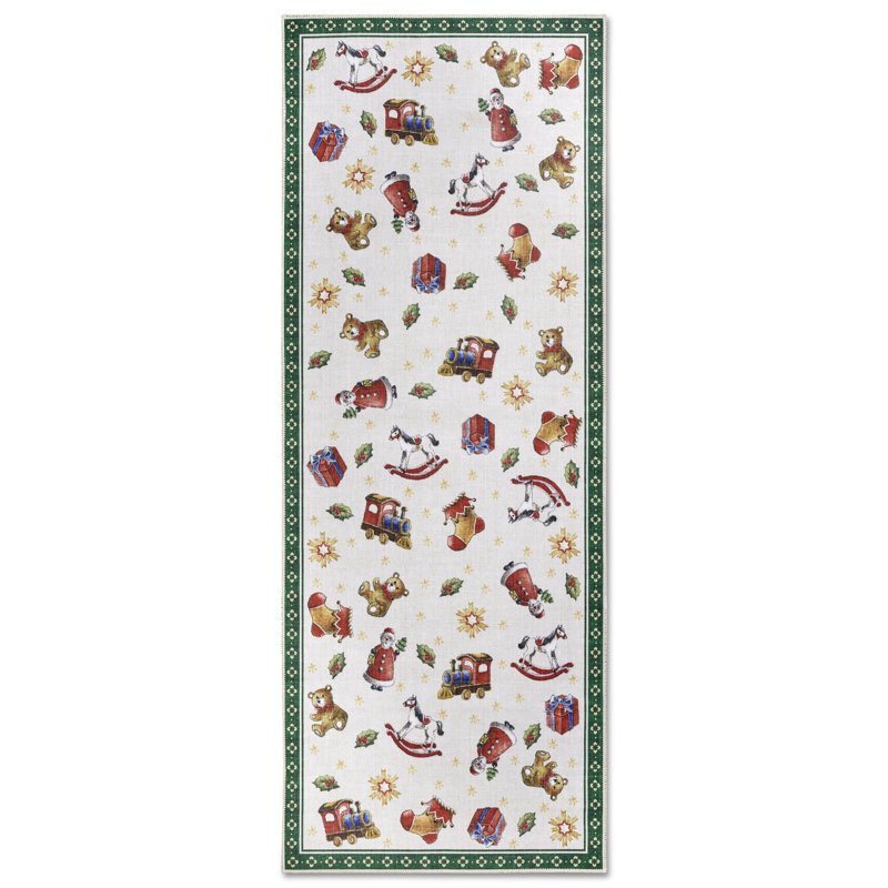 Toy`s Delight Area Rug, Multi-colored Green, Runner 80 x 200cm