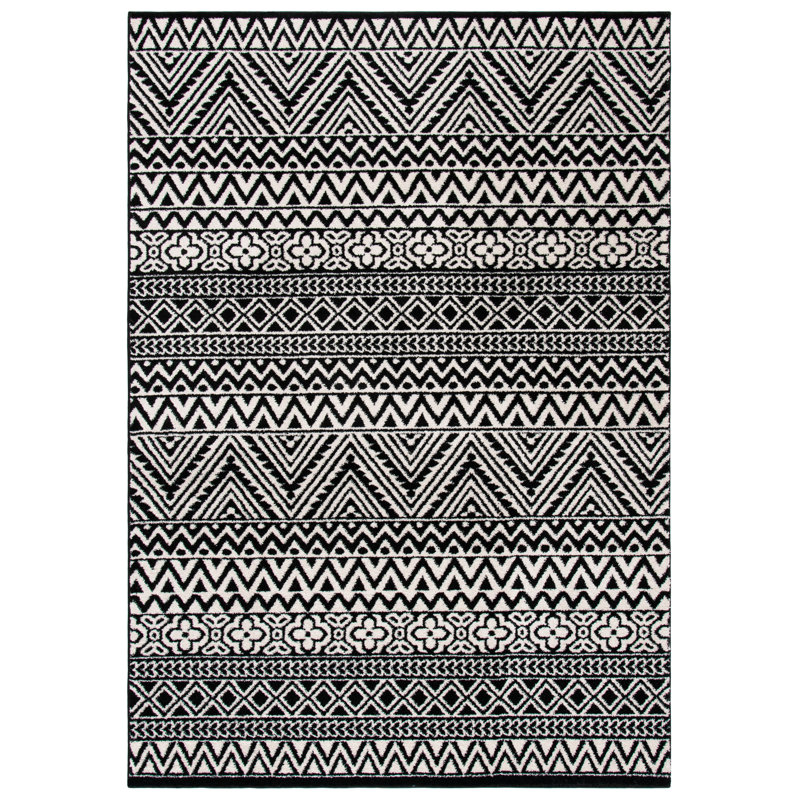 Symonds Geometric Hand Woven Area Rug, Rectangle 122 x 183 cm