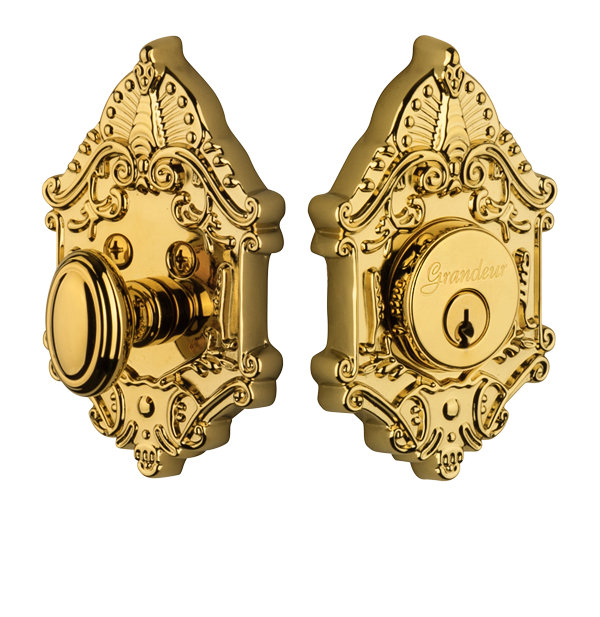 Verrou double cylindrique Grande Victorian, Laiton intemporel