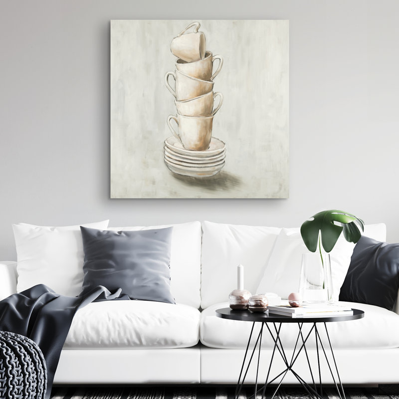 Stacked cups - 32"x32" art on canvas