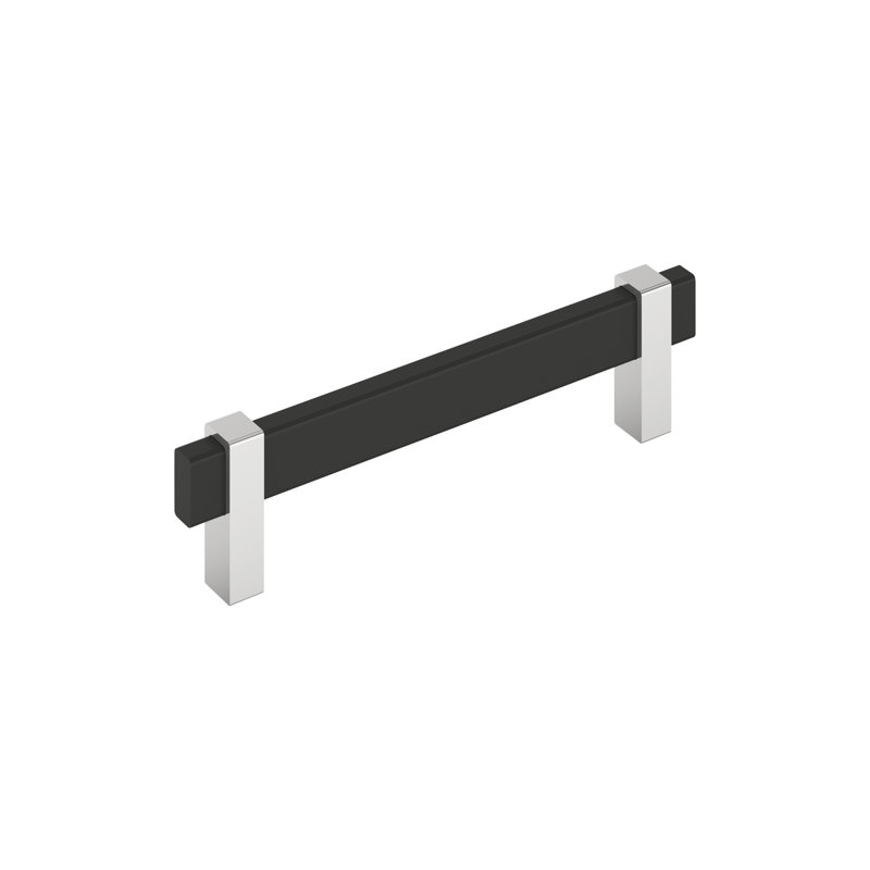 Poignée Mulino, Noir mat / Chrome poli, 10-1/16"