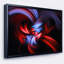 « fractal red connected rayures », reproduction d’impression sur toile tendue encadrée-26669203