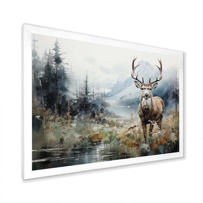 Alaska Frozen Silence sur toile, Cadre photo blanc, H 30 po x l 40 po x P 1,5 po