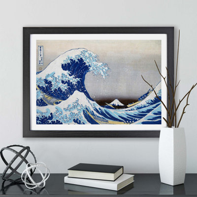 Under the Wave off Kanagawa by Katsushika Hokusai - Framed Print