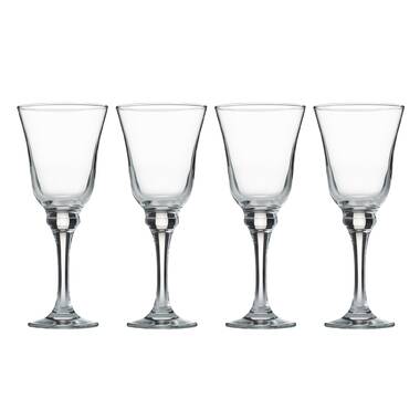 Set of 2 Vintage Heavy Cut Crystal Wine Glasses / Water Goblets, Mikasa  Park Lane, Mid Century Modern Style Stemmed Drinking Glasses, Ridges 