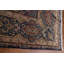 Grand tapis persan Kerman à motif floral rouge noué à la main 12 x 16