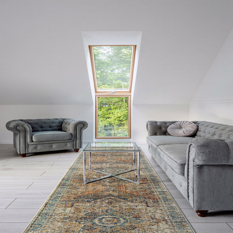 Tapis rectangulaire contemporain, transitionnel, oriental, texturé et vieilli 7 pi 10 po x 10 pi 10 po